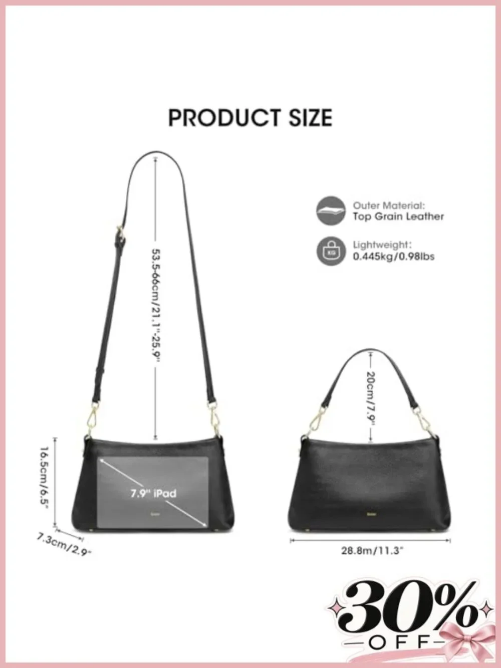 Genuine Leather Crossbody Bag Small Purse Hobo